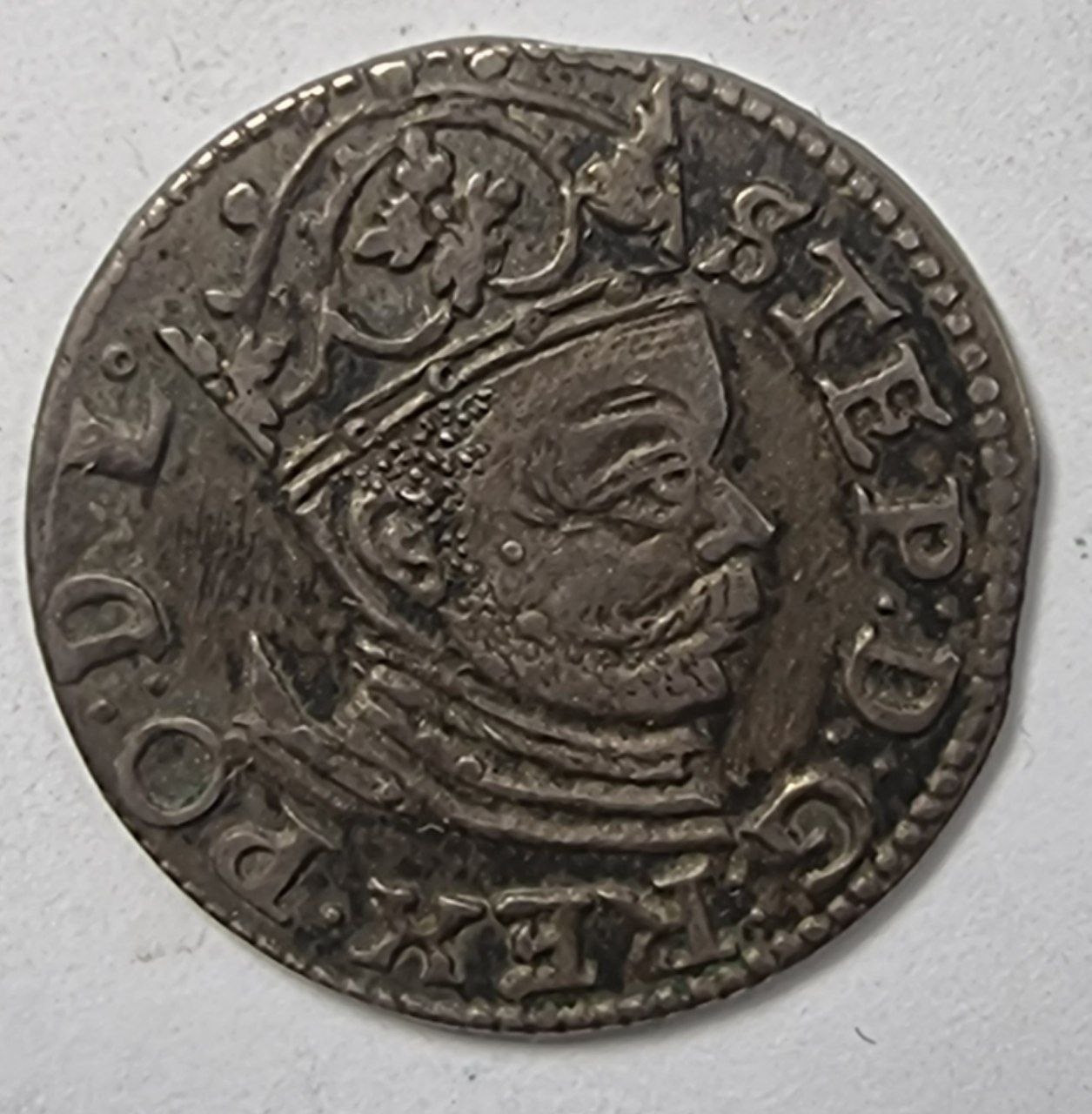 Польша, монета 3 гроша 1584 года Рига. Стефан Баторий Король Польский