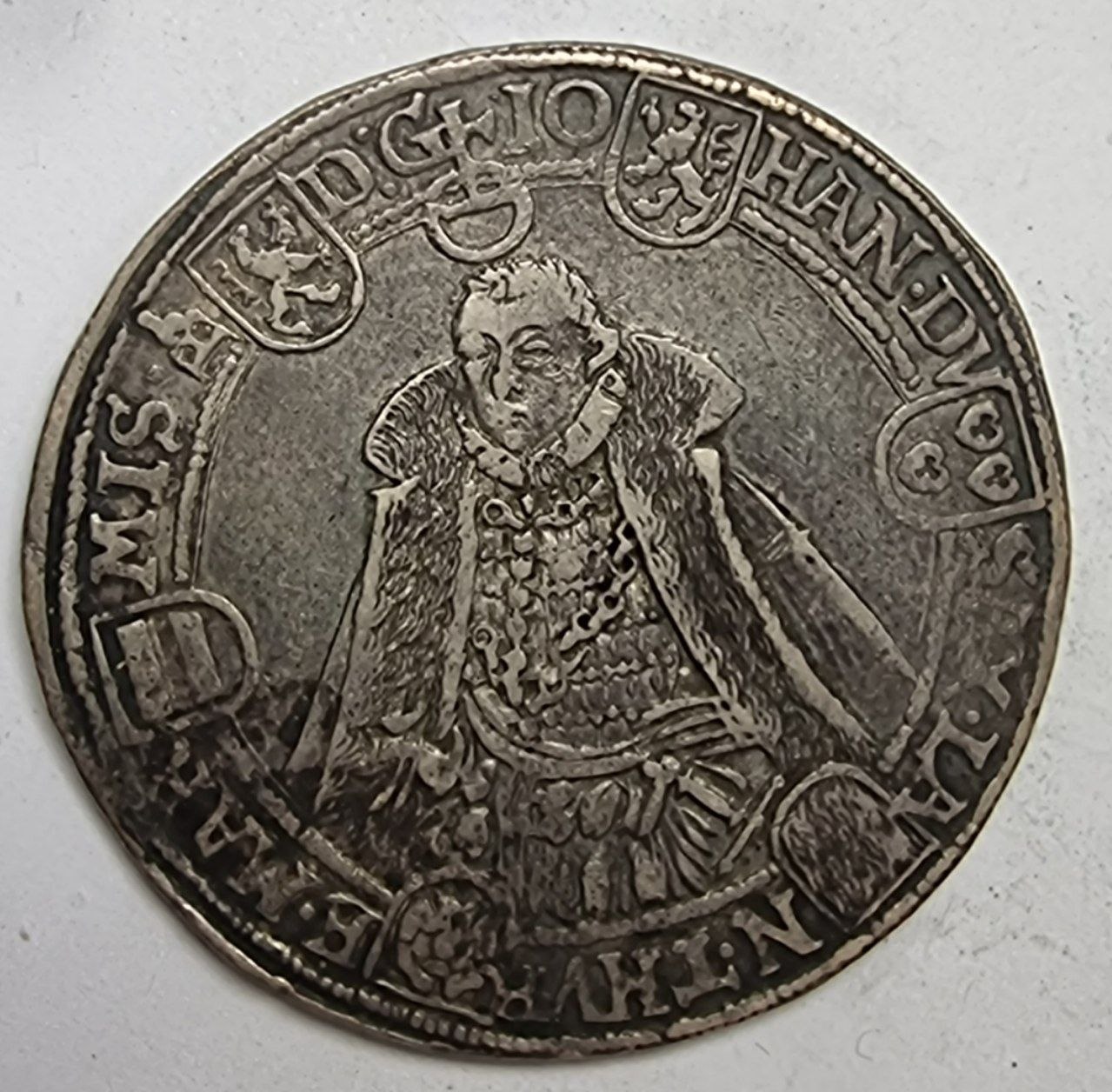 Германские государства, Саксен-Олд-Веймар,  1 талер 1584 года. Фридрих Вильгельм и Иоганн.
