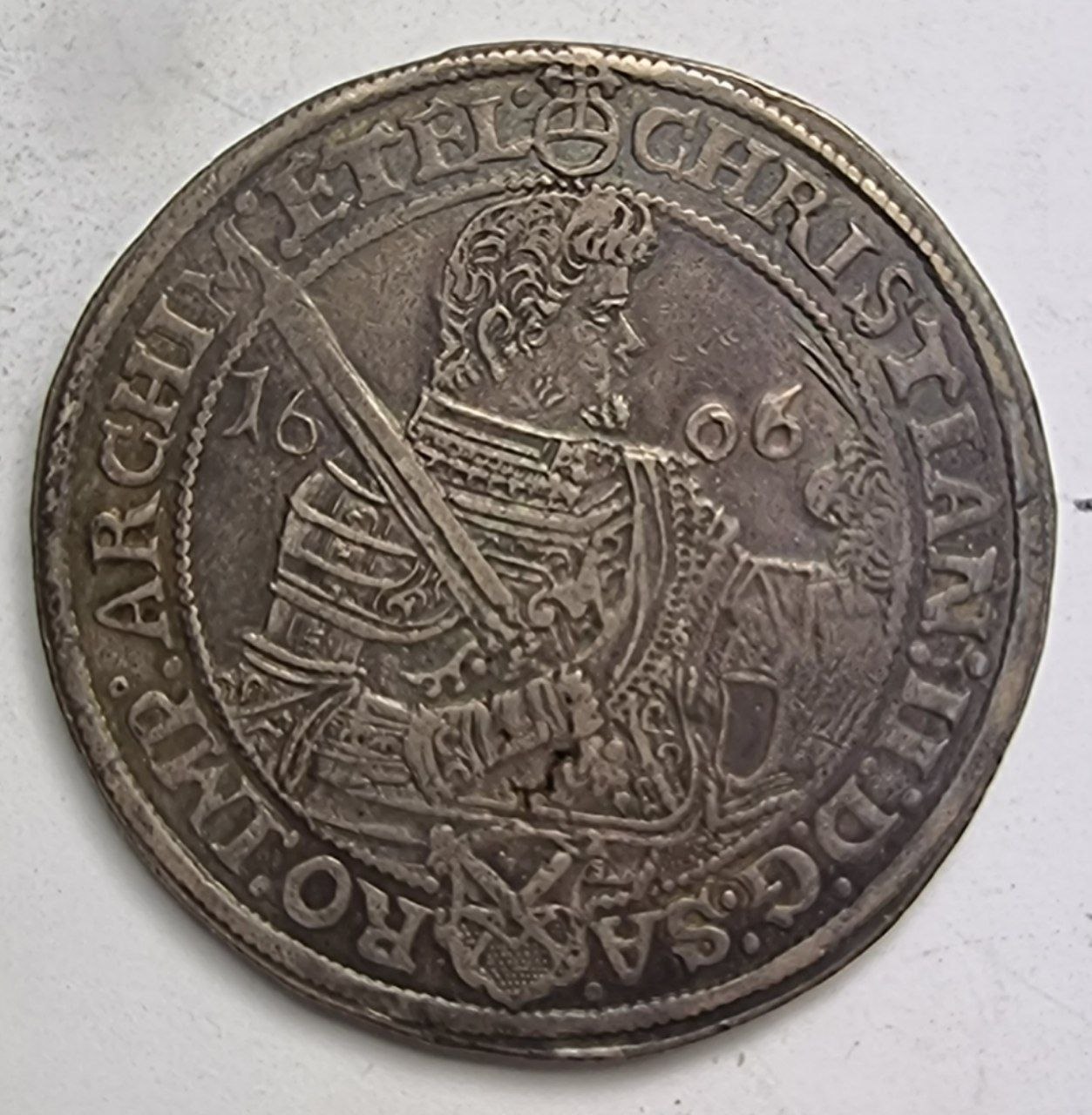 Германские государства, Саксония, талер 1606 года. 