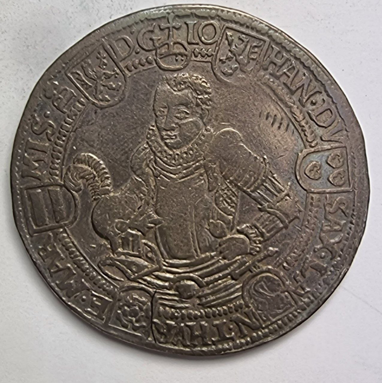 Германские земли, Саксен-Веймар (Старый Веймар) 1 талера 1586 Фридрих Вильгельм I и Иоанн III 