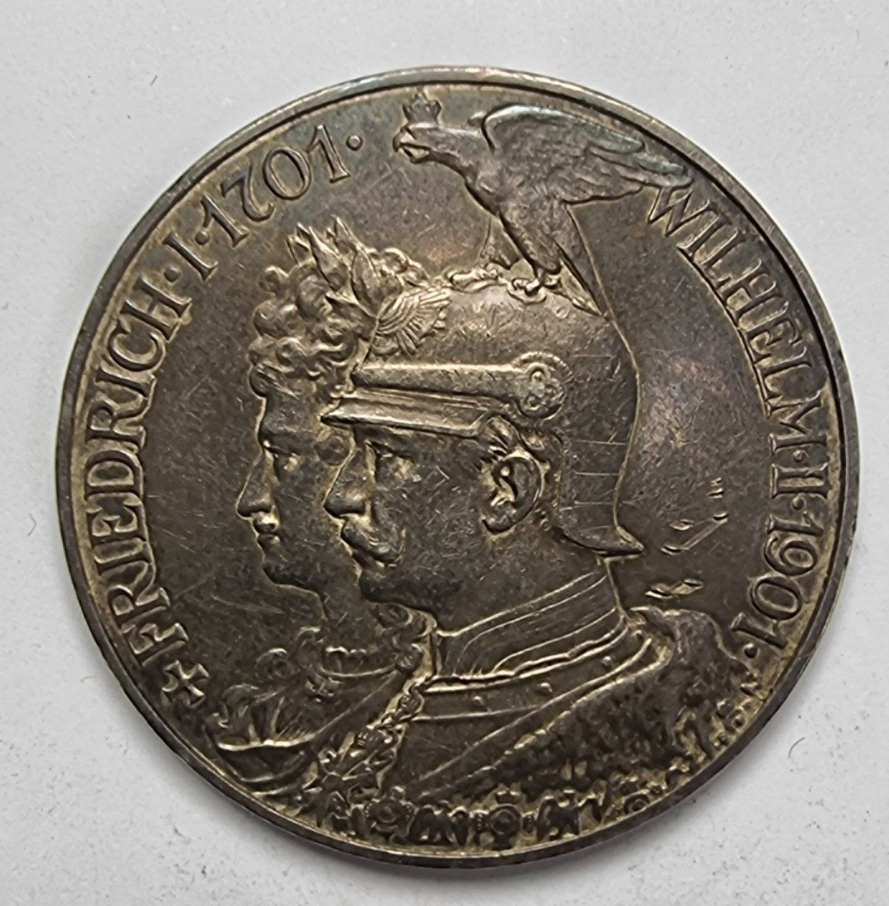 Германия, монета 5 марок 1901г. 200 лет Пруссии.