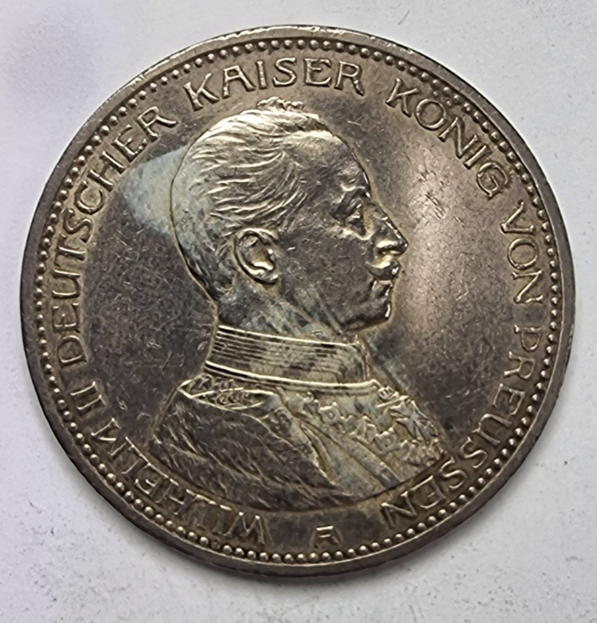 Германия. Монета 5 марок 1914 года.