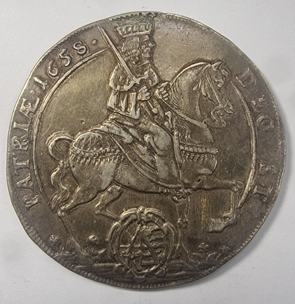 Германские государства, Курфюршество Саксония 1 талер 1657. Смерть Императора Фердинанда III 