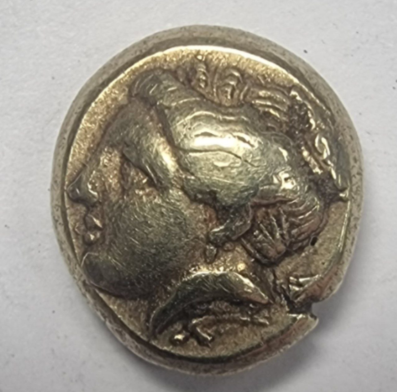 387-326 до н.э. Древняя Греция - Иония, Фокея. Голова Артемиды. Шестая часть статера - Электрум 