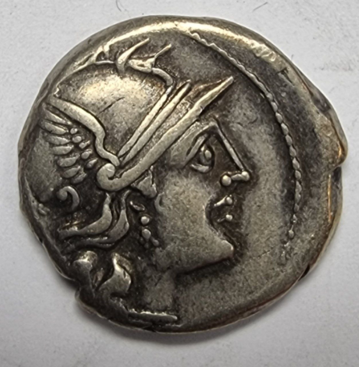 Римская республика, анонимный выпуск, 157-156 год до Р.Х. Денарий 