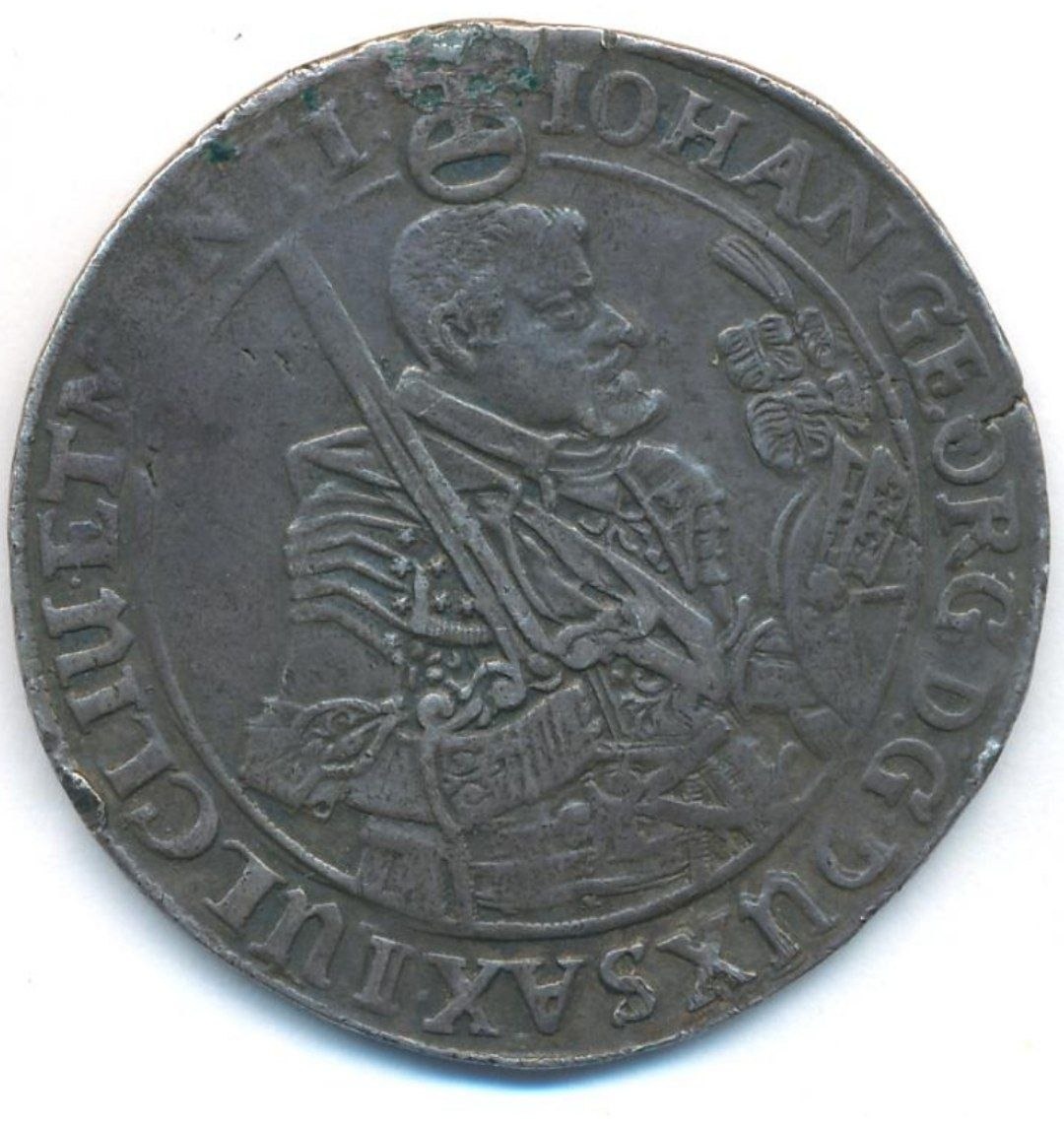 Талер 1637г.  Германия, Саксония. Иоганн Георг.