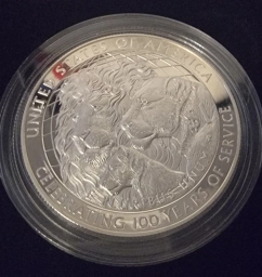 США монета $ 1 Доллар (ONE DOLLAR) 2017г. Международный Клуб Львов