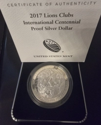 США монета $ 1 Доллар (ONE DOLLAR) 2017г. Международный Клуб Львов