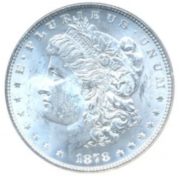 США Монета $ 1 Доллар 1878 г. Morgan Dollar (7TF ПЕРВЫЙ ГОД ЧЕКАНКИ)