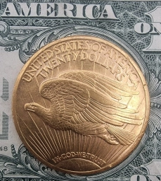 США Золотая монета 20$ долларов 1923 Двойной орёл