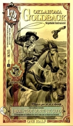 США, Золотая банкнота «Оклахома 1/2 Голдбэк» (Oklahoma Goldback)