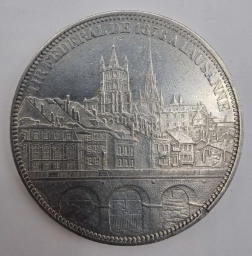 Швейцария Монета 5 франков 1876г. Стрелковый фестиваль в Лозанне