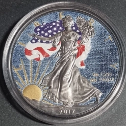 США, серебряная монета $ 1 ДОЛЛАР 2017 Liberty - american jeans.