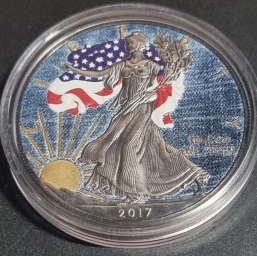 США, серебряная монета $ 1 ДОЛЛАР 2017 Liberty - american jeans.