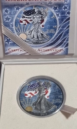 США, серебряная монета $ 1 ДОЛЛАР 2017 Liberty - american jeans.