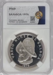 Республика Панама монета  1 бальбоа  1976г. Васко Нуньес де Бальбоа