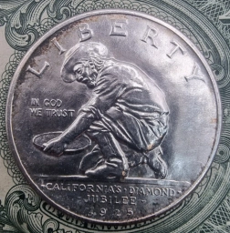 США монета ½ доллара 1925г Штат Калифорния California Half Dollar