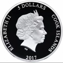 Острова Кука, монета $ 5 Долларов 2017г. Магический конгресс США