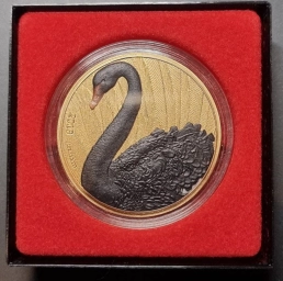 Камерун, монета 1000 франков 2019г. Black Swan