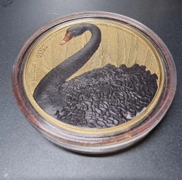 Камерун, монета 1000 франков 2019г. Black Swan
