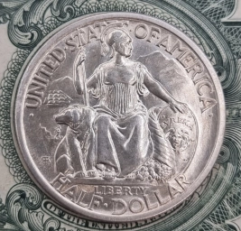 США монета ½ доллара 1935 г. Тихоокеанская выставка в Сан-Диего