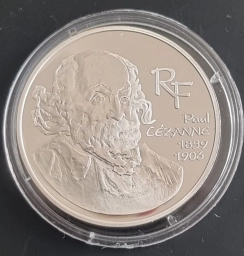 Франция, монета 1.5 евро 2006 Художник Поль Сезанн Игроки в карты