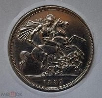 1887 Великобритания крона Виктория серебро СУПЕР качестВО!!!