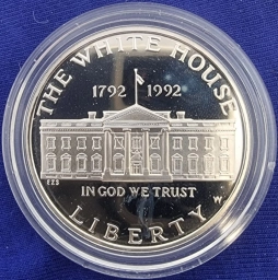 США, серебряный 1 Доллар 1992г. Белый Дом. Proof