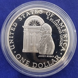 США, серебряный 1 Доллар 1992г. Белый Дом. Proof