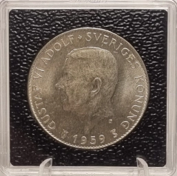 Швеция, Серебряная монета 5 крон 1959г. Конституция