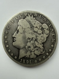 США Морган Монетный двор CC 1$ 1891