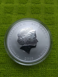 Австралия 1 доллар 2019г Лунар 2 год Свиньи. Серебро 1 унция