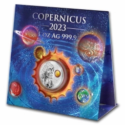 Мальта 5 евро 2023г Николай Коперник. Серебро 1 унция