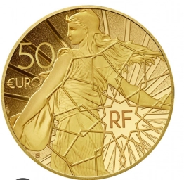 Франция 50 евро 2024г Золотое руно. Золото пруф 7,78г