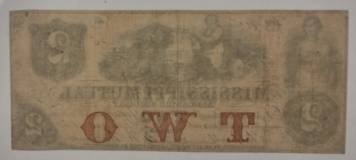 $2 Доллара 1862г. (Two dollars) America, Mississippi
