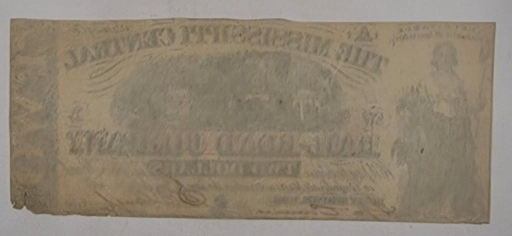 $2 Доллара 1869г. (Two dollars) America, Mississippi Railroad Company