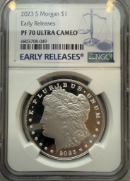 Морган 1$ 2023 S MS 70