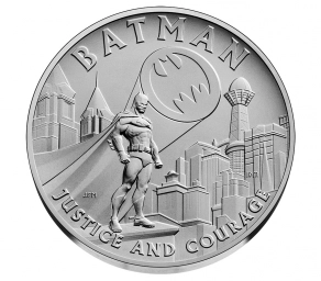 Бэтмен Comic Art 2.5 Ounce Silver Medal – Batman