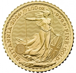 Великобритания 10 фунтов 2026г Британия. Золото 3,11г. Под заказ