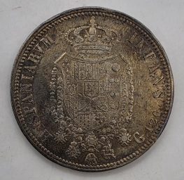 Италия, Королевство Обеих Сицилий монета 120 грано 1 пиастр 1818 г