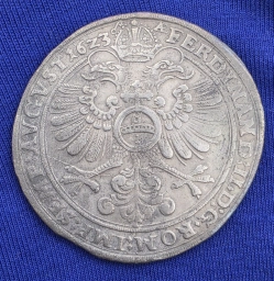 Вольный город Франкфурт, серебряный рейхсталер 1623 г. Фердинанд III.