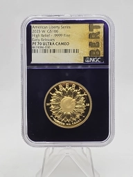 Золотая монета США 100 долларов NGC PF 70 American Liberty