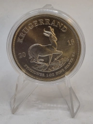 ЮАР, Серебряная монета Крюгерранд (Krugerrand) 2018 года.