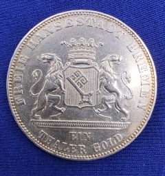 Бремен. Талер 1863г. 50 лет освобождения Германии.