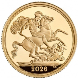 Великобритания 2026г 1/2 Соверена золото пруф. Под заказ.