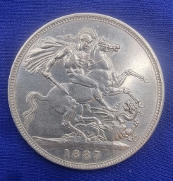 Великобритания 1 Крона 1887 Виктория Юбилейный тип. Первый год чеканки