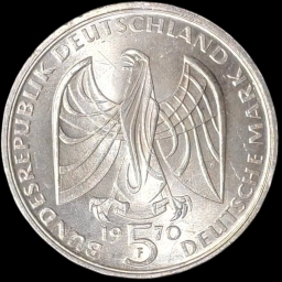 Германия 5 марок 1970 200 лет со дня рождения Людвига ван Бетховена