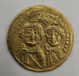 Золотой солид императора Ираклия I и Ираклия Константина (610–641 гг.)