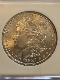 1 доллар 1887 США Морган MS65 NGC