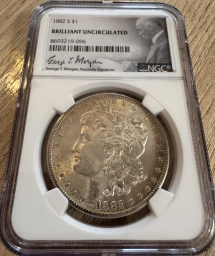 1 доллар 1882 США Морган S BUNC NGC